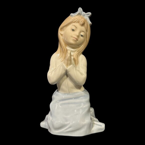 Vintage 1985 NAO by Lladro Praying Girl Porcelain Figurine "Guide Me" - Picture 4 of 8